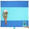 Wekapo Beach Blanket Sandproof Beach Mat Big Compact Sand Free Mat Quick Drying Lightweight Durable with 6 Stakes 4 Corner Pockets Standard 13 person