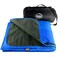 DOWN UNDER OUTDOORS Large Waterproof Windproof Extra Thick 350 GSM Quilted Fleece Stadium Blanket Machine Washable Camping Picnic Outdoor Beach BaseballDog 82 x 55 Blue
