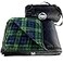 DOWN UNDER OUTDOORS Large Waterproof Windproof Extra Thick 350 GSM Quilted Fleece Stadium Blanket Machine Washable Camping Picnic Outdoor Beach BaseballDog 82 x 55 Green Check