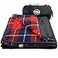 DOWN UNDER OUTDOORS Large Waterproof Windproof Extra Thick 350 GSM Quilted Fleece Stadium Blanket Machine Washable Camping Picnic Outdoor Beach BaseballDog 82 x 55 Red Check