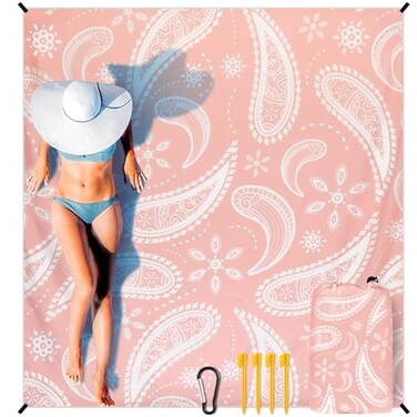 HIHOHO Beach Blanket Waterproof Sandproof Extra Large Beach Mat 79 X 83120x108for 18 Adults Quick Drying Durable Outdoor Picnic Mat for Beach Travel Camping Hiking