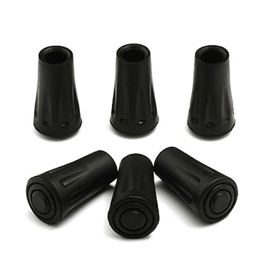 Oldhill 6Pack Replacement Rubber Tips Longer Caps Fits Most Hiking Sticks Trekking Poles Walking Canes