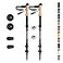 Montem Ultra Strong Trekking Walking and Hiking Poles One Pair 2 Poles Collapsible Lightweight Quick Locking WeatherResistant and Ultra Durable Matte Black EVA Foam