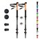 Montem Ultra Strong Trekking Walking and Hiking Poles One Pair 2 Poles Collapsible Lightweight Quick Locking WeatherResistant and Ultra Durable Matte Black EVA Foam