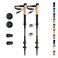 Montem Ultra Strong Trekking Walking and Hiking Poles One Pair 2 Poles Collapsible Lightweight Quick Locking WeatherResistant and Ultra Durable Matte Black EVA Foam