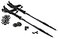 Cascade Mountain Tech Trekking Poles Twist Blue EVA One Size
