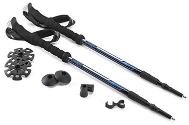 Cascade Mountain Tech Trekking Poles Twist Blue EVA One Size