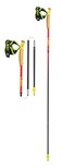 LEKI Ultratrail FXOne Superlite Carbon Collapsible Lightweight Trekking Poles for Hiking Trail Running RedYellowCarbon 110 cm