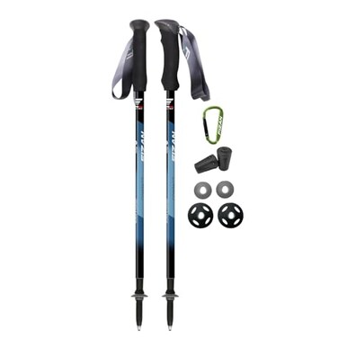Fizan Compact 3 Trekking Poles 56 oz Ultralight Backpacking Thru Hiking Poles Adjustable Collapsible Customized Fit EVA Grips Aluminum Walking Sticks Compact 3 EVABlue
