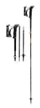 LEKI Makalu FXOne Carbon Adjustable Lightweight Walking Poles for Trekking Hiking BlackNaturalcarbonOrange 115 cm