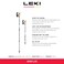 LEKI Spirit Lite Aluminum Adjustable Lightweight Walking Poles for Trekking Hiking NavyblueDarkseagreenLightblue 100135 cm