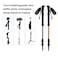 Camperig 4in1 Trekking Pole Hiking Pole Converts to Selfie Stick Monopod Tripod Light Stand Builtin 1420 Thread 7075 Aluminum with Aluminum FlipLock Active Orange