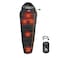 MANTUOLE Heated Sleeping Bag 5 Heating Zones Operated with USB 5V2A Battery or Other USB Power Supplies Battery NOT Included Mummy StyleBlack