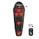 MANTUOLE Heated Sleeping Bag 5 Heating Zones Operated with USB 5V2A Battery or Other USB Power Supplies Battery NOT Included Mummy StyleBlack