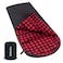 HiZYNICE Sleeping Bags for Adults 100 Cotton Flannel XXL for Cold Weather 20 Degree Camp Big and Tall Wide OversizedBlack Right Zip90 x 39