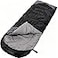 SWTMERRY Sleeping Bag 3 Seasons Summer Spring Fall Warm Cool Weather LightweightWaterproof Indoor Outdoor Use for Kids Teens Adults for Camping Hiking Backpacking Black Grey