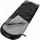 SWTMERRY Sleeping Bag 3 Seasons Summer Spring Fall Warm Cool Weather LightweightWaterproof Indoor Outdoor Use for Kids Teens Adults for Camping Hiking Backpacking Black Grey