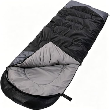 SWTMERRY Sleeping Bag 3 Seasons Summer Spring Fall Warm Cool Weather LightweightWaterproof Indoor Outdoor Use for Kids Teens Adults for Camping Hiking Backpacking Black Grey