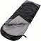 SWTMERRY Sleeping Bag 3 Seasons Summer Spring Fall Warm Cool Weather LightweightWaterproof Indoor Outdoor Use for Kids Teens Adults for Camping Hiking Backpacking Black Grey