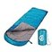 SWTMERRY Sleeping Bag 3 Seasons Summer Spring Fall Warm Cool Weather LightweightWaterproof Indoor Outdoor Use for Camping Hiking Backpacking and Survival Sky Blue