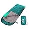 SWTMERRY Sleeping Bag 3 Seasons Summer Spring Fall Warm Cool Weather LightweightWaterproof Indoor Outdoor Use for Kids Teens Adults for Camping Hiking Backpacking Emerald Green
