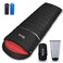 QEZER Down Sleeping Bag for Adults 600 Fill Power Down Sleeping Bag Cold Weather Ultralight Sleeping Bag with Compression Sack for Backpacking Camping Hiking 800g Down FillingBlackRight Zip