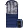REDCAMP Cotton Flannel Sleeping Bag for Adults XL 32F Comfortable Envelope with Compression Sack Blue 2lbs95x35