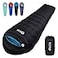 QEZER Down Mummy Sleeping Bag for Adults 18F to 11F Cold Weather Winter Lightweight Compact for Camping Backpacking Hiking Snow Camping Sleeping Bag with 600 Fill Power Down
