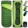 ATEPA Ultralight Down Sleeping Bag for Adults 650FP Recycled 3 Season Backpacking Sleeping Bag with Pad Attachment System Compression Sack for Camping Hiking Comfort 50F Bulwark 300 Green