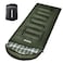 POEPORE Flannel Sleeping Bag Lightweight Warm Weather 34 Seasons for Adults XL Wearable Sleeping Bag Waterproof with Compression Sack Olive