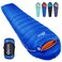 QEZER Down Mummy Sleeping Bag for Adults 54F to 28F Warm Weather Lightweight Compact for Camping Backpacking Hiking Outdoor Sleeping Bag with 600 Fill Power Down