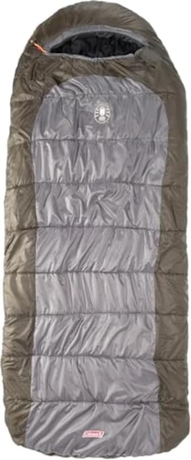 Coleman Big Basin 15F Big Tall Sleeping Bag Cold Weather Sleeping Bag with SnagFree Zipper Better Heat Retention Machine Washable