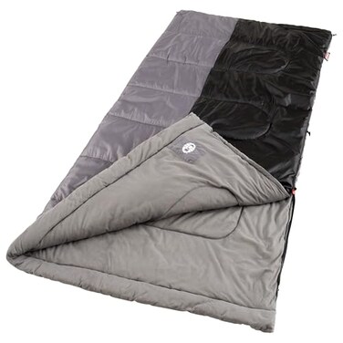 Coleman Biscayne Big Tall 40F Sleeping Bag Fits Adults up to 6ft 4in Tall NoSnag Zipper with Stuff Sack Machine Washable
