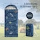 Wake In Cloud Kids Sleeping Bag for Boys Toddlers Camping in Warm Cold Weather Backpacking Lightweight Compact Outdoor Liner for 3 Seasons Space Stars Rockets Galaxy Navy Blue