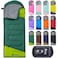 PTEROMY Sleeping Bags for Adults Lightweight and Machine Washable Water Resistant Backpacking Camping Sleeping Bag for Warm Cold Weather Camping Essentials for Hiking Travel Green 135kg