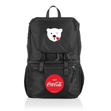 PICNIC TIME CocaCola Tarana Backpack Cooler Soft Cooler Backpack with Insulated Compartment Adjustable Shoulder Straps and Mesh Storage for Hiking Beach and Travel Carbon Black