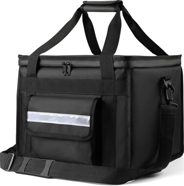 MyLifeUNIT 50 Cans Insulated Cooler Bag for Food Pizza Delivery Bag Suitable for Car Bike Camping Picnic Beach