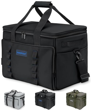 Hulongo 32L Foldable Collapsible Insulated Cooler Bag Soft Sided Cooler for Grocery Shopping Beach Camping Reusable Grocery Bags Shopping Bags Heavy Duty