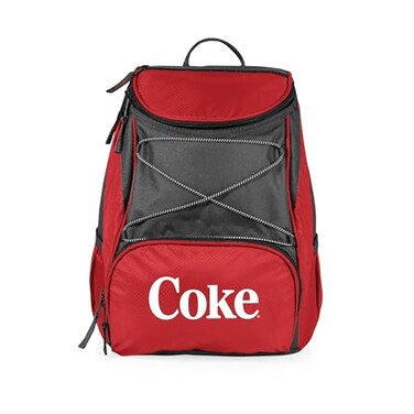 PICNIC TIME CocaCola PTX Backpack Cooler Soft Cooler Backpack Insulated Lunch Bag Red with Gray Accents