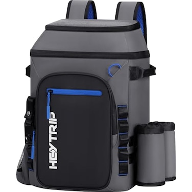 Heytrip Insulated Backpack Cooler 36 Cans with 2 Detachable Pouches Portable Large Leakproof Waterproof Cooler Bag 20 Hours Cold Retention for Lunch Camping Travel Beach Picnic