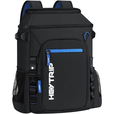Heytrip Cooler Backpack 36 Cans Insulated Cooler Bag Keep Freeze for 20 Hours Waterproof LeakProof Cooler with MultiCompartments Black