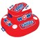 Wow Sports Inflatable Float Fridge Cooler 30 qt 4 Cup Holders Zippered Lid for Pools Lakes Oceans