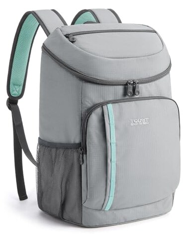 TOURIT Cooler Backpack Insulated 30 Cans Lightweight Leak Proof Travel Cooler Bag Soft Waterproof Backpack Cooler for Men Women Camping Hiking Beach Travel Picnic