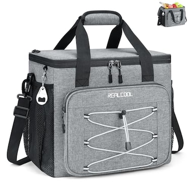 RealCool Soft Cooler Bag 3545Can Collapsible Cooler Insulated Leak Proof Large Lunch Box for Men Women SoftSided Cooler for Picnic Grocery Beach Camping Travel