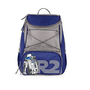 PICNIC TIME ONIVA a Picnic Time brand Star Wars R2D2 PTX Backpack Cooler Soft Cooler Backpack Insulated Lunch Bag Navy Blue with Gray Accents 11 x 7 x 135