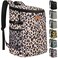 Vankor Backpack Cooler for Women Soft Cooler Backpack with Cooler Compartment Insulated Waterproof Ice Pack Cooler Bag for Women Black Brown Pattern