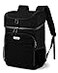 BAGLHER Cooler Backpack 30 Cans Leakproof Waterproof Cooler Bag with 5 Reusable Ice Pack for Camping Beach Hiking Black