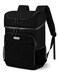 BAGLHER Cooler Backpack 30 Cans Leakproof Waterproof Cooler Bag with 5 Reusable Ice Pack for Camping Beach Hiking Black