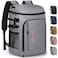 Capolo Cooler Backpack Insulated Waterproof for Women Men Leak Proof Backpack Coolers Thermal Bag Soft Travel Cooler Bag Portable Ice Chest Lunch Backpack for Camping PicnicLeather Gray45 Cans