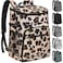 Capolo Cooler Backpack Insulated Leakproof Waterproof Backpack Cooler Bag 30 Cans Large Capacity Lightweight Travel Camping Beach Drink Beverage Beer Bag Cooler Ice Chest for Men and Women Leopard